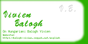 vivien balogh business card